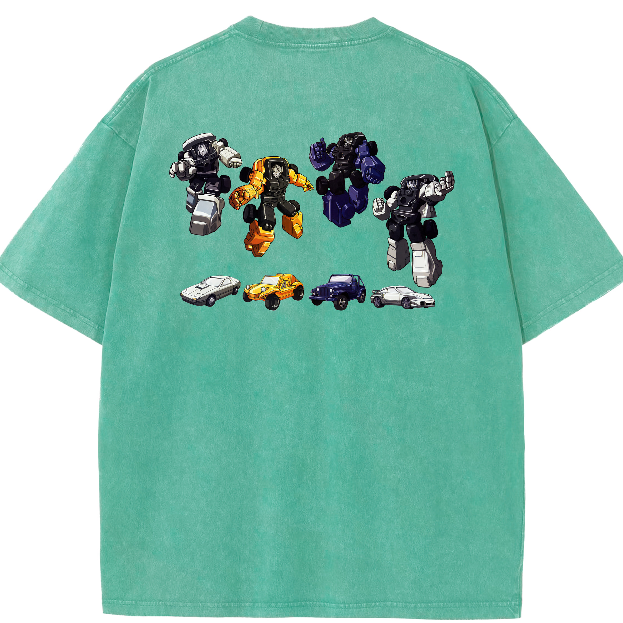（画像用） Transformers トランスフォーマー 綿100% ヴィンテージ風 半袖Tシャツ（背面プリント）